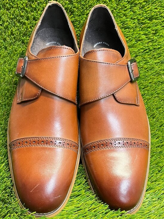 Stacy Adams Desmond Mens Size 11 Brown Classic Cap Toe Monk Strap Dress Shoes main image 4